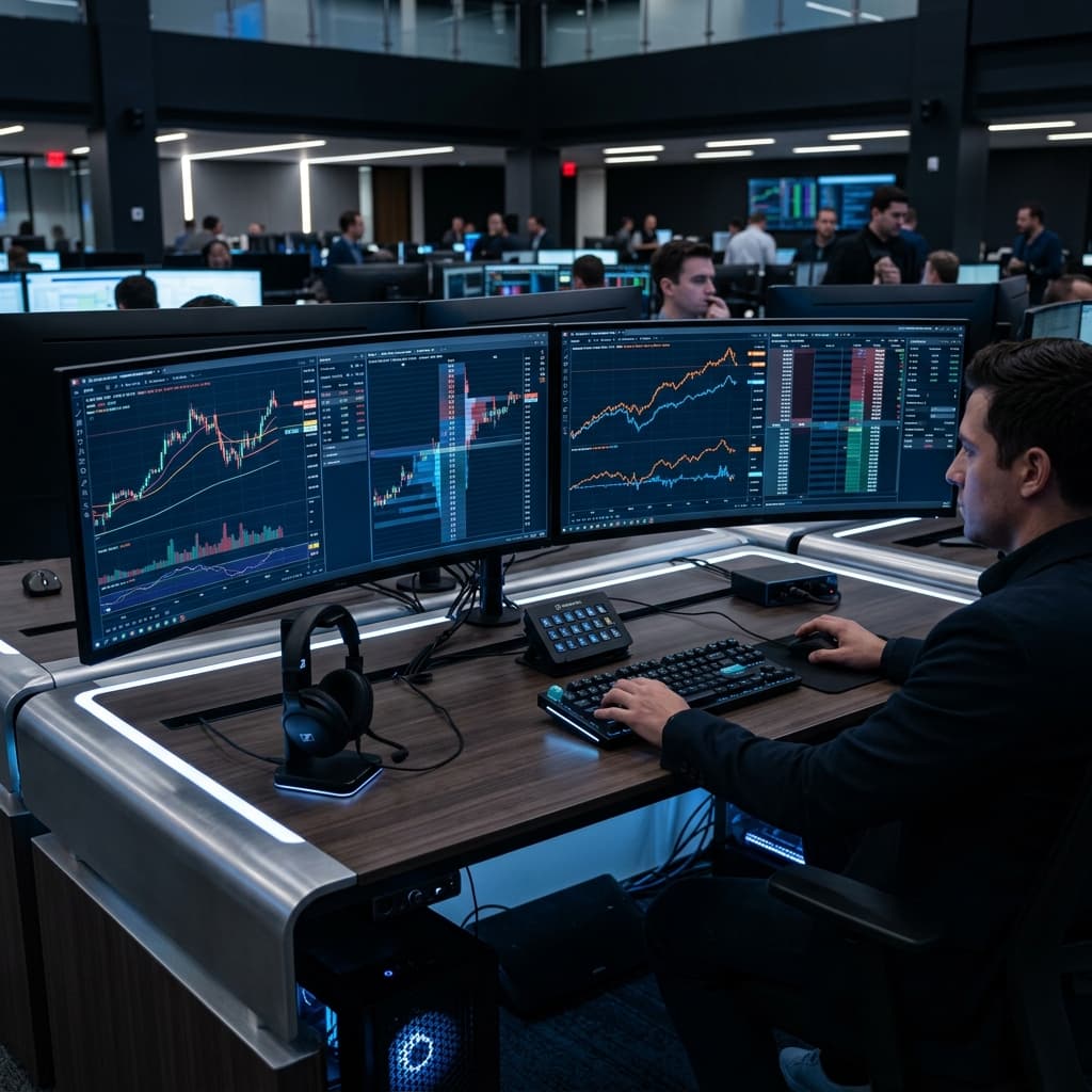 NYDEX Institutional Multi-Monitor Trading Desk Setup